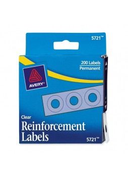 Reinforcement label, Clear - Polyvinyl - 200/Pack - ave05721